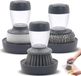 Unyqoos® Set van 3 afwasborstels met wasmiddeldispenser
