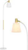 HOMCOM Staande lamp Metaal Wit