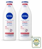 Nivea 2 x Repair & Care Lait pour le corps - pour peau très sèche - 400 ml - Lot promotionnel