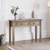 Vida Designs Panama Console Tafel 2 Lade, Woonkamer Meubels, Natuurlijke Eiken, Wax Finish