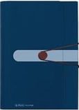 Herlitz 11411261, Polypropyleen (PP), Blauw, Liggend, Visitekaartje, Elastische band, 1 stuk(s)