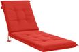 vidaXL Ligstoelkussen GEMERT 100% Polyester Rood 190 x 60 x 9 cm