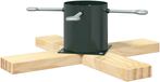vidaXL Kerstboomstandaard Groen 50 x 50 x 16 cm Massief Grenenhout