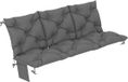 Outsunny Coussin d'assise avec dossier et poches latérales - Coussin de jardin pour banc lounge - Coussin de banc extérieur - Gris foncé