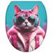 SANILO® abattant de WC avec fermeture douce et déclipsage rapide, Neon Cat