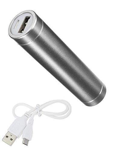 Shot Case Externe accu voor Huawei Mate 20, Universal, Power Bank, 2600 mAh, met USB-kabel/Mirco, USB, voor telefoon (zilver)