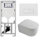 Geberit QeramiQ Dely Swirl Toiletset - Geberit UP320 inbouwreservoir - Mat wit