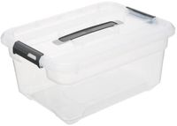 5five Opbergkist met deksel - Solutions Box - 13 liter - 39x29x19 cm - kunststof - transparant