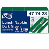 Tork Lunchservet Donkergroen, 1/8 gevouwen, 2-laags, 33 x 33 cm, 10 x 200 servetten, 477423