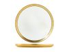 H&H Goldie Glazen bord met gouddraad, 28 cm