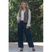 Elvira Collections Elvira E4 26-005 Gilet Quinn Vrouwen M (38) Lichtbruin Katoen/Elastaan Casual Lange Mouw
