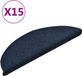 vidaXL Trapmatten zelfklevend 15 stuks 56x17x3 cm marineblauw