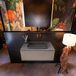 Mondiaz ERIN 80cm badmeubelset onderkast Smoke met 1 lade Wastafel RIDGE midden Dark grey ERIN11667