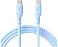 Akyga AK-USB-68 USB-kabel USB-C stekker, USB-C stekker 1 m Blauw