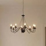 HELAM Malbo Chandelier, Black, Metal, 8-Light, E14