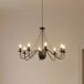 HELAM Malbo Chandelier, Black, Metal, 8-Light, E14