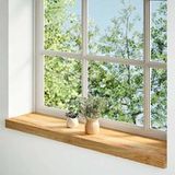 Appui de fenêtre marron clair en bois de chêne massif