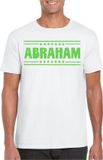 Bellatio Decorations Verkleed shirt voor heren - Abraham - Wit - Glitter - Verjaardag/Themafeest - 50 Jaar L