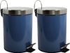 MSV Pedaalemmer - 2x - Metaal - Marine Blauw - 3 Litre