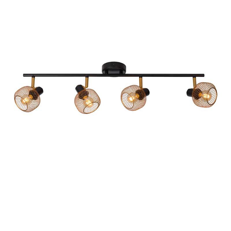 Lucide Maren Spotlamp - Goud/Zwart - 4x25W - 76x15x17cm