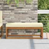 vidaXL - Buitenstoel - Kussen - 100% Polyester - Crèmekleurig - 115 x 40 x 8 cm
