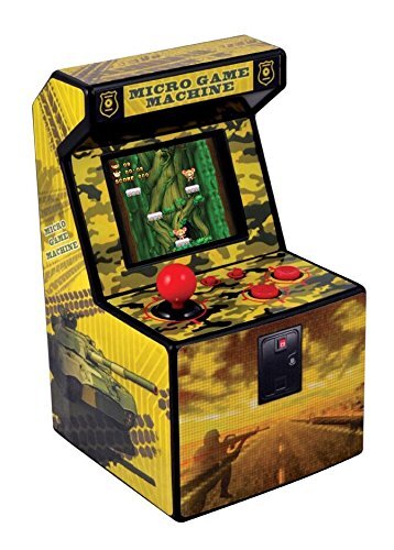 Ital Mini Arcade-machine, retro design, draagbare mini-console met 250 spellen, 16 bits, machine, perfect als geek-cadeau voor kinderen en volwassenen (Geel)