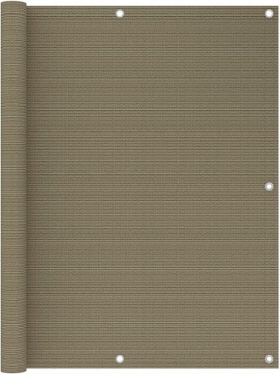 vidaXL Balkonscherm 120x500 cm HDPE Taupe