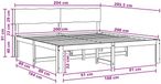 vidaXL Tweepersoonsbed ROSTOCK Wit 200 x 200 cm