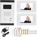 Bol 7 pouces TFT-monitor système d'interphone vidéo pour villa - 2 unités intérieures - sonnette vidéo avec AC100-240V - 2 voies - prise UE
