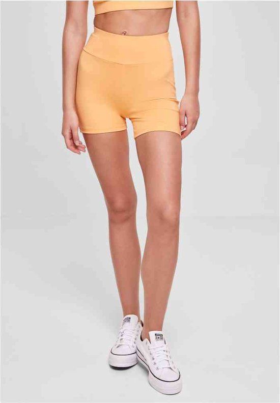 Urban Classics Recycled High Waist Hotpants - Women's - Orange - Size L