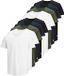 Jack&Jones T-shirt JJENOA Set van 10 XXL Wit/groen/blauw/zwart