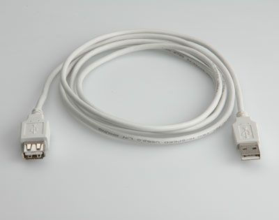 Value USB 2.0 kabel, type A-A, M/F 0,8m - Wit