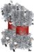 Cepewa Gmbh 2x pièces guirlandes de Noël lametta avec étoiles argent 200 x 6,5 cm
