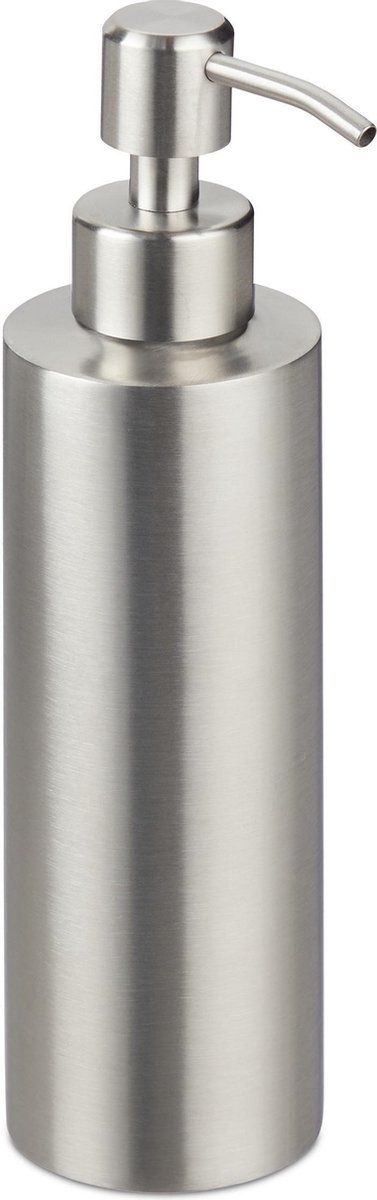 Relaxdays Zeeppompje RVS - Handzeep Dispenser - Zilver