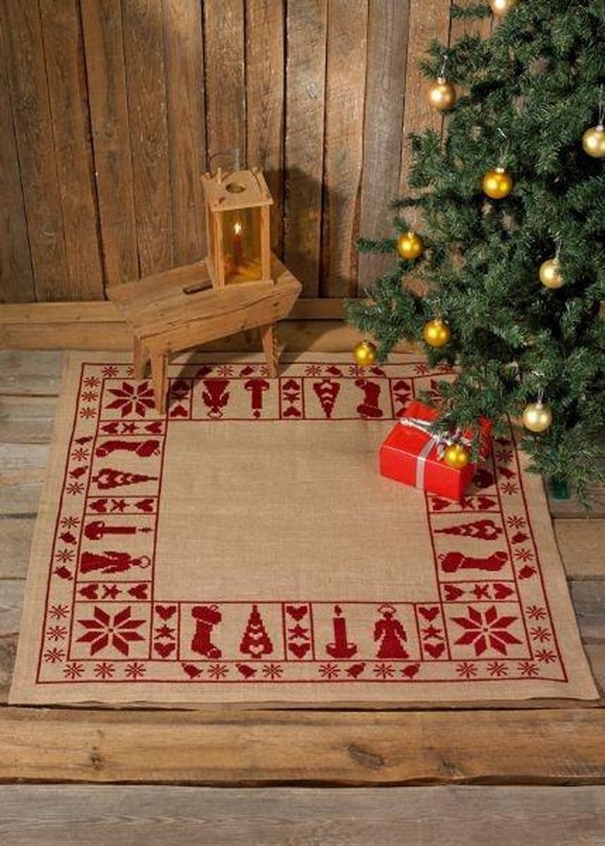 Permin Kerstmis - 122x122cm - Jute 4/10'' - Acryl garen - 5702854562240