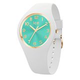 Ice-Watch - Ice Champagne White Turquoise - Wit Horloge Voor Dames Met Siliconen Band - 025931 (Small 37Mm)