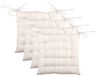 Stof Stoelkussen BEA - 4 stuks - Gebroken wit - 40 x 40 x 4 cm