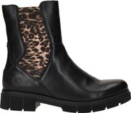 Remonte Dames Chelsea Boots Zwart Leer Maat 40