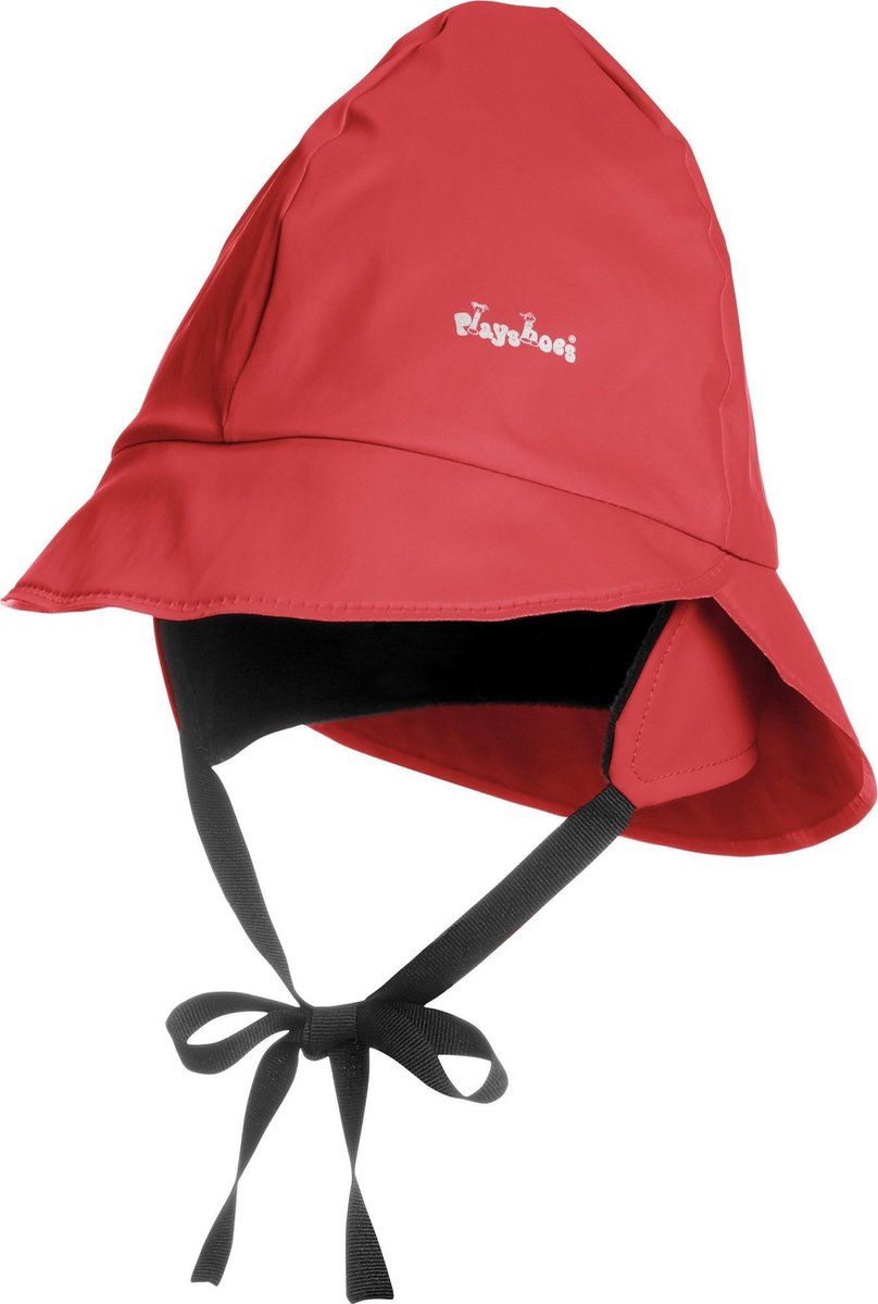 Playshoes regenhoed met fleecevoering junior rood 47 cm