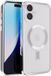 Coverzs Magneet Hoesje met Camera Cover Geschikt voor Apple iPhone 16 Plus - Transparante Backcover - Zilver