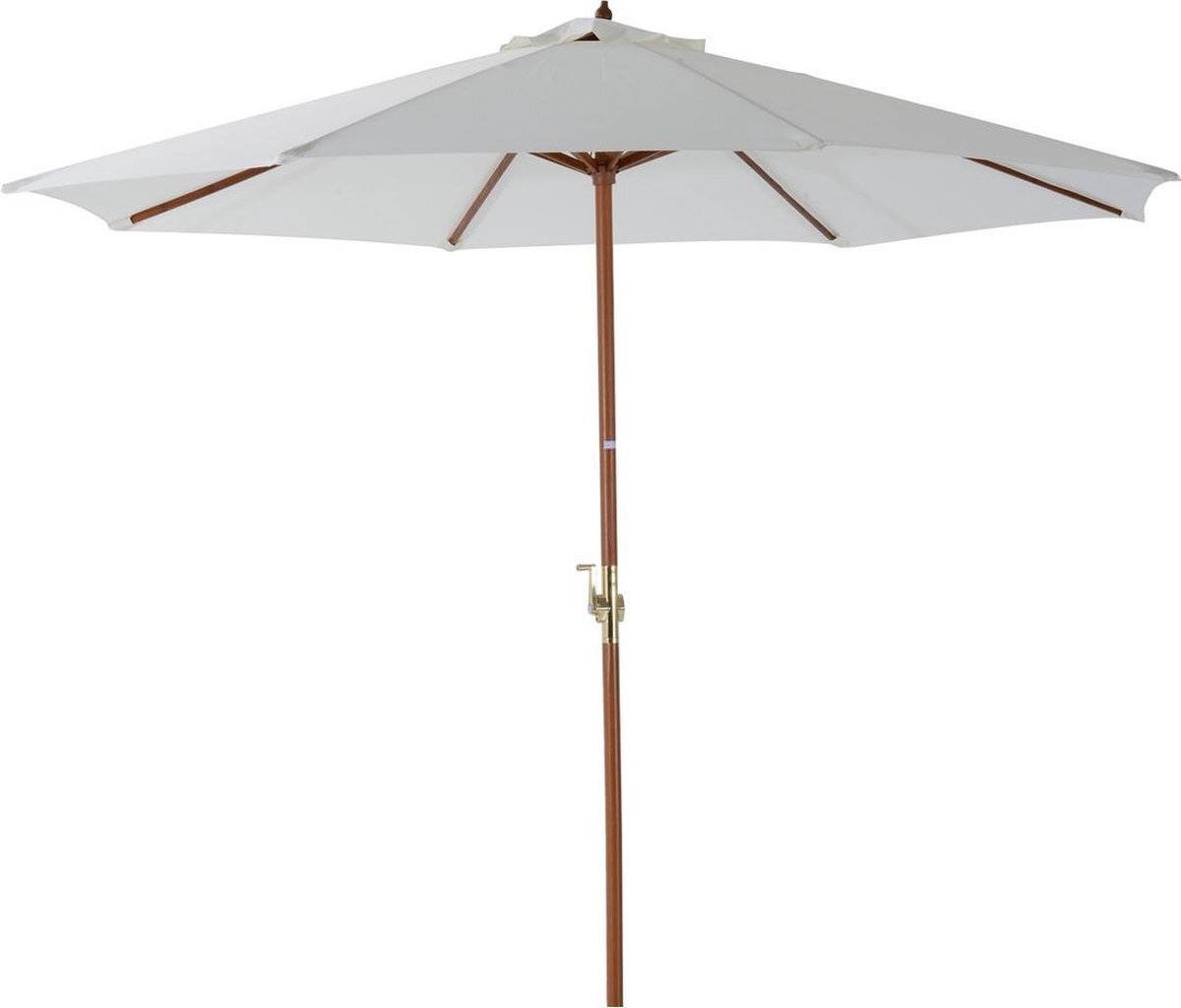 GardenGoodz® Parasol - Zonnescherm - Met handslinger - Achthoekig - Bamboe - 270 cm - Creme - Bamboe