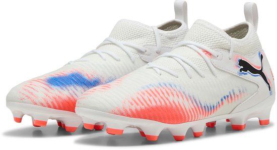 Puma Future 8 Match Fg/ag Voetbalschoenen Voor Kinderen Wit EU 34 1/2