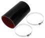 Merkloos Silicone Slang 4-Laags - 3.15\" Binnendiameter - 150mm Lengte - Zwart/Rood - 5mm Dikte - Temperatuurbestendig tot 300℃ - Koelslang