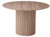 Table à manger nordique - Table à manger en verre - Petite, jusqu'à 120 cm - Convient pour 4 personnes - Plateau en verre - Base en bois - Style moderne et minimaliste - Marron clair