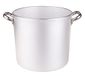 Pentole Agnelli Aluminium professionele radiant cilindrische soeppan met 2 handgrepen, Ø 28 cm, zilver, 16 l