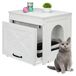 Merkloos Kattenbakkast Wit-grijs