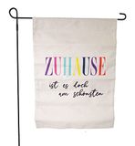 Riffelmacher Tuinvlag met toverstaf, hoogte 90 cm, metalen staaf met linnen decoratief bord, tuindecoratie, entreedecoratie, cadeau voor housewarming