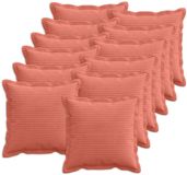 vidaXL Kussensloop 12 st houten rood-oranje 45 x 45 cm corduroy