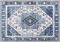 vidaXL - Tapis - ORIZ - Bleu foncé - 160 x 230 cm - 100% Polyester
