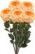 Emerald Kunstbloem roos Joelle - 5x - pastel oranje - 65 cm